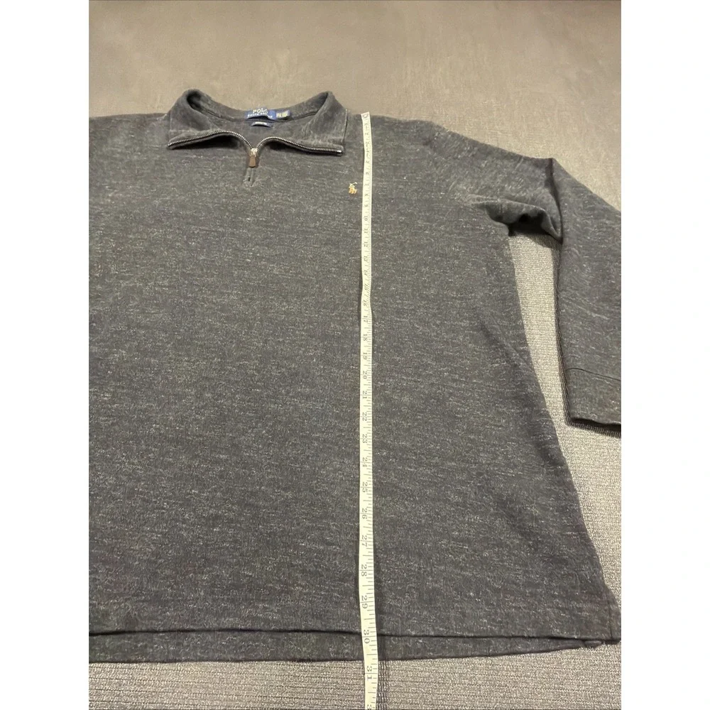 Polo Ralph Lauren 1/4 Zip Sweater Mens Plus Size 2XLT Estate Rib‎ Pullover Gray
